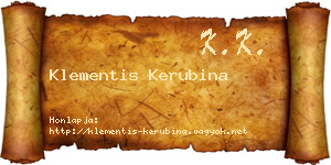 Klementis Kerubina névjegykártya